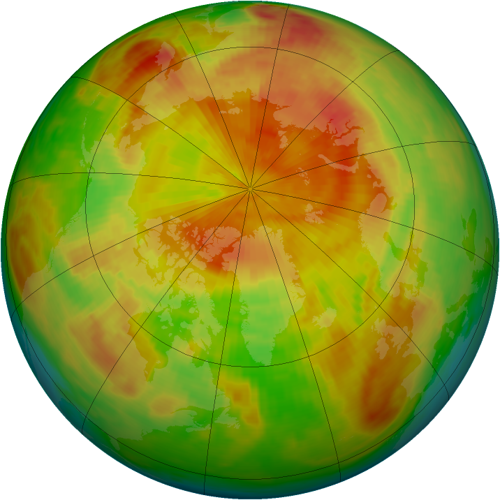 Arctic ozone map for 29 April 1983